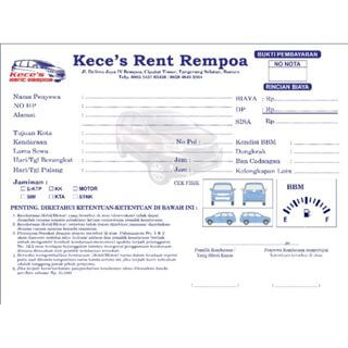 Contoh kwitansi rental mobil 7