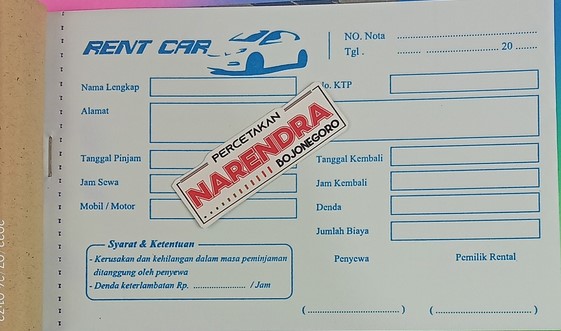 Contoh kwitansi sewa mobil 4