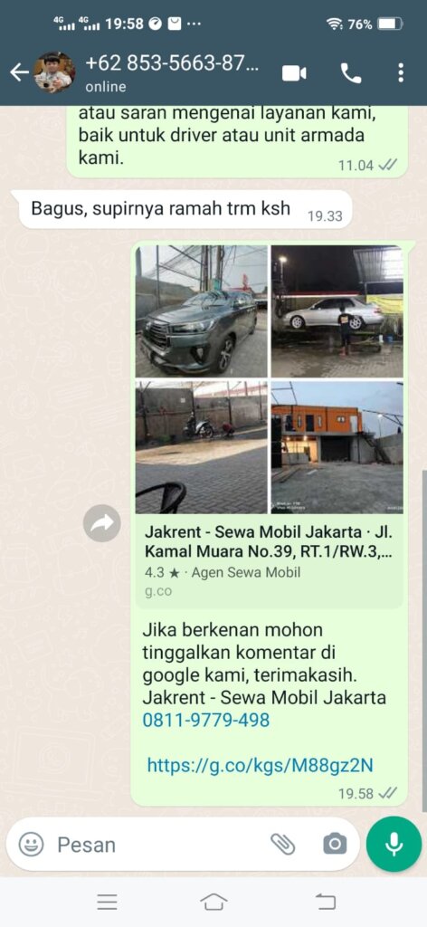 Testimoni Sewa Mobil Jakarta 5